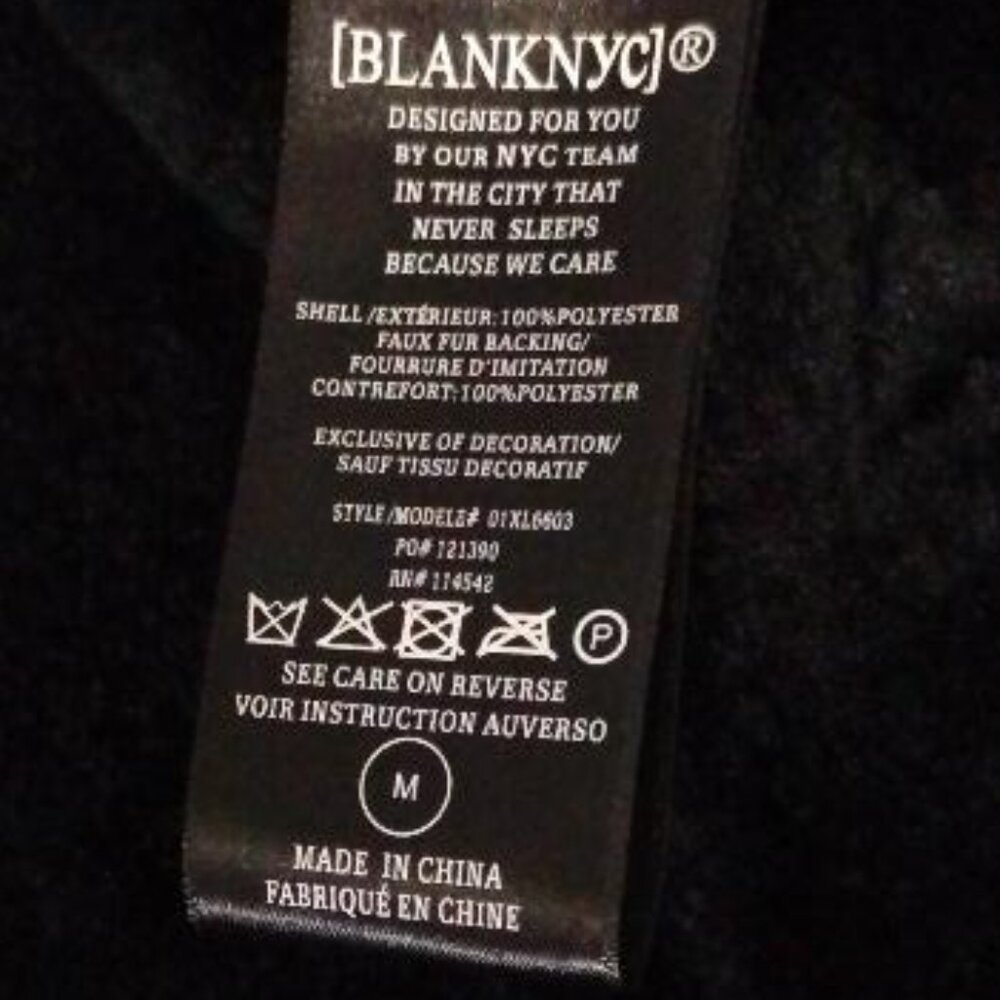 BLANKNYC Sherpa Moto Vest Faux Leather & Sherpa Trimmed Vest Size M NWT - Picture 11 of 14